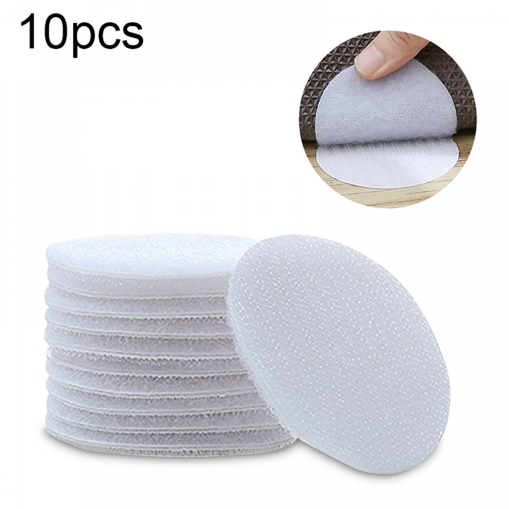 QIFEI Double Sided Sticky Pads, 10Pcs Sticky Double Sided Adhesive Pads,  Strong Double Sided PVC Pads, Double Sided Stickers for Holding Soundproof  Pads Picture Light Hooks 